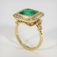 2.72 Ct. Emerald Ring, 18K Yellow Gold 2