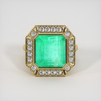 5.21 Ct. Emerald Ring, 18K Yellow Gold 1