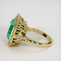 5.21 Ct. Emerald Ring, 18K Yellow Gold 4