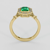 0.97 Ct. Emerald Ring, 18K Yellow Gold 3