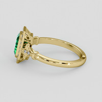 0.97 Ct. Emerald Ring, 18K Yellow Gold 4