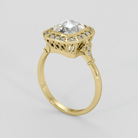 2.05 Ct. Rainbow Moonstone Ring, 18K Yellow Gold 2