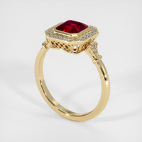 2.08 Ct. Ruby Ring, 18K Yellow Gold 2