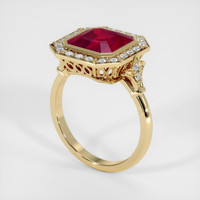 4.21 Ct. Ruby Ring, 18K Yellow Gold 2