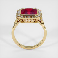 4.21 Ct. Ruby Ring, 18K Yellow Gold 3