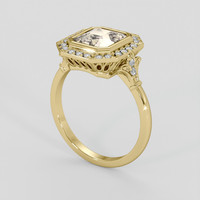 2.00 Ct. Peach Sapphire Ring, 18K Yellow Gold 2