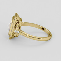 2.00 Ct. Peach Sapphire Ring, 18K Yellow Gold 4