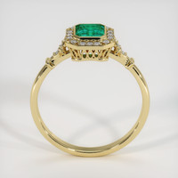 0.78 Ct. Emerald Ring, 18K Yellow Gold 3