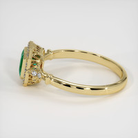 0.78 Ct. Emerald Ring, 18K Yellow Gold 4