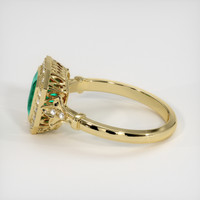 0.99 Ct. Emerald Ring, 18K Yellow Gold 4