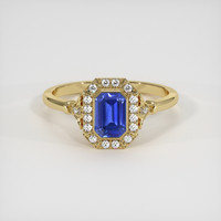 1.09 Ct. Sapphire Ring, 18K Yellow Gold 1