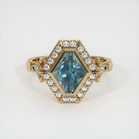 2.40 Ct. Sapphire Ring, 18K Yellow Gold 1