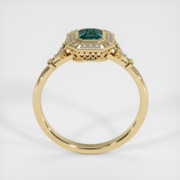 0.64 Ct. Green Sapphire Ring, 18K Yellow Gold 3