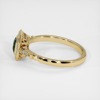 0.64 Ct. Green Sapphire Ring, 18K Yellow Gold 4