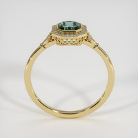 1.75 Ct. Bluish Green Sapphire Ring, 18K Yellow Gold 3