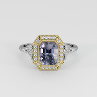 1.94 Ct. Bluish Purple Spinel Ring, 18K Yellow & White 1