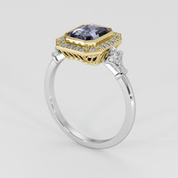 1.94 Ct. Bluish Purple Spinel Ring, 18K Yellow & White 2