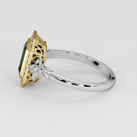 1.92 Ct. Green Sapphire Ring, 18K Yellow & White 4
