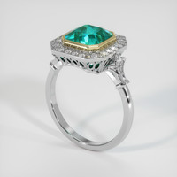 2.09 Ct. Emerald Ring, 18K Yellow & White 2