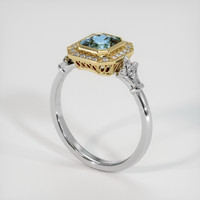1.15 Ct. Greenish Blue Sapphire Ring, 18K Yellow & White 2