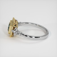 1.15 Ct. Greenish Blue Sapphire Ring, 18K Yellow & White 4