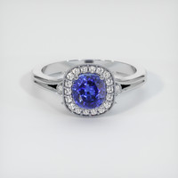 1.47 Ct. Blue Sapphire Ring, Platinum 950 1