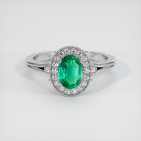 0.75 Ct. Emerald Ring, Platinum 950 1