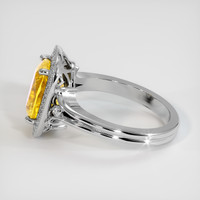 3.50 Ct. Yellow Sapphire Ring, Platinum 950 4