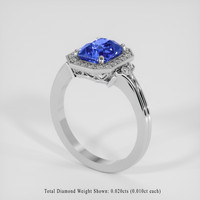 2.51 Ct. Blue Sapphire Ring, Platinum 950 2