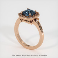 2.04 Ct. Sapphire Ring, 18K Rose Gold 2