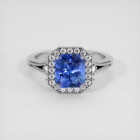3.03 Ct. Blue Sapphire Ring, 10K White Gold 1