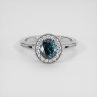 1.57 Ct. Greenish Blue Spinel Ring, 10K White Gold 1