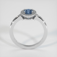 0.75 Ct. Blue Sapphire Ring, 10K White Gold 3