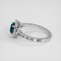 1.57 Ct. Greenish Blue Spinel Ring, 14K White Gold 4