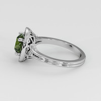 1.65 Ct. Green Sapphire Ring, 14K White Gold 4
