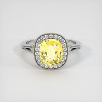 4.08 Ct. Sapphire Ring, 14K White Gold 1
