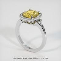 4.08 Ct. Sapphire Ring, 14K White Gold 2