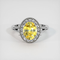 2.12 Ct. Yellow Sapphire Ring, 14K White Gold 1