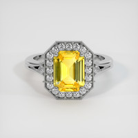 2.53 Ct. Sapphire Ring, 14K White Gold 1