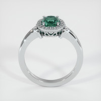 0.88 Ct. Bluish Green Sapphire Ring, 14K White Gold 3