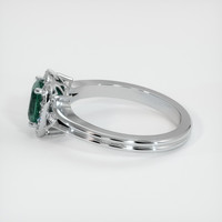 0.88 Ct. Bluish Green Sapphire Ring, 14K White Gold 4