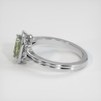 1.34 Ct. Green Sapphire Ring, 14K White Gold 4