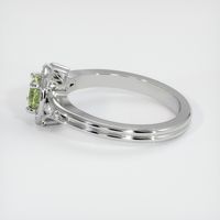 0.78 Ct. Yellowish Green Sapphire Ring, 14K White Gold 4