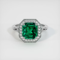 2.79 Ct. Emerald Ring, 18K White Gold 1