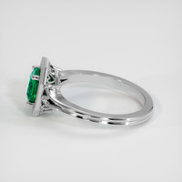 1.04 Ct. Emerald Ring, 18K White Gold 4
