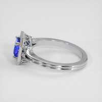 0.95 Ct. Blue Sapphire Ring, 18K White Gold 4