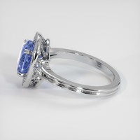 2.57 Ct. Blue Sapphire Ring, 18K White Gold 4