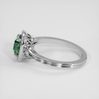 1.28 Ct. Bluish Green Sapphire Ring, 18K White Gold 4