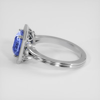 2.80 Ct. Blue Sapphire Ring, 18K White Gold 4