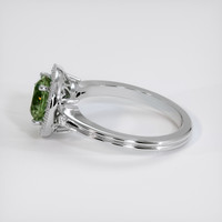1.67 Ct. Yellowish Green Sapphire Ring, 18K White Gold 4